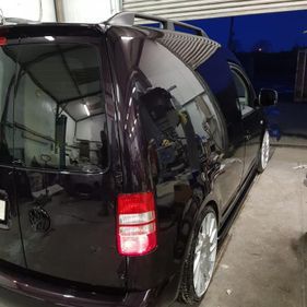 Back end of a resprayed van