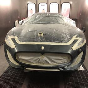 Sports car respraying